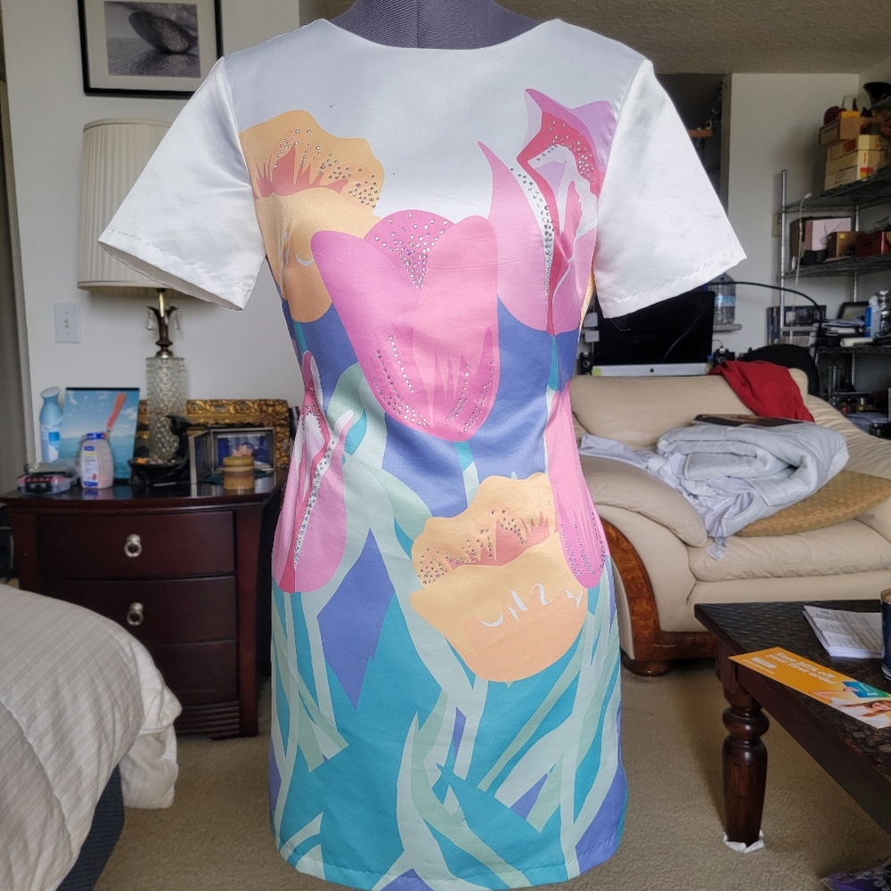 Flower mini dress
